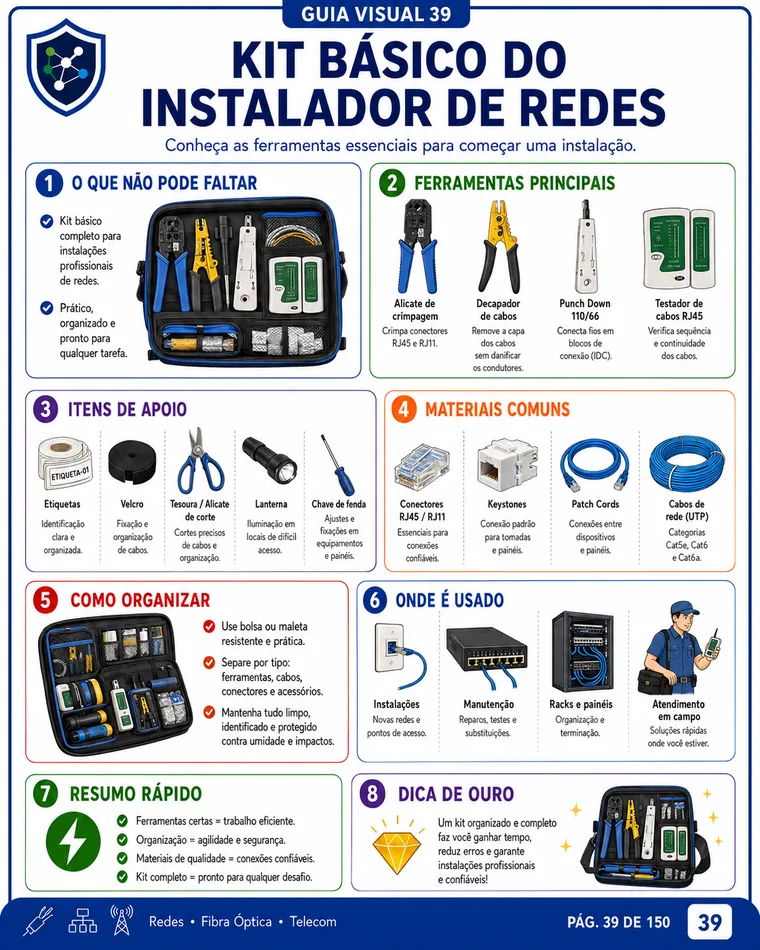 Guia visual 39 - Kit do instalador de redes